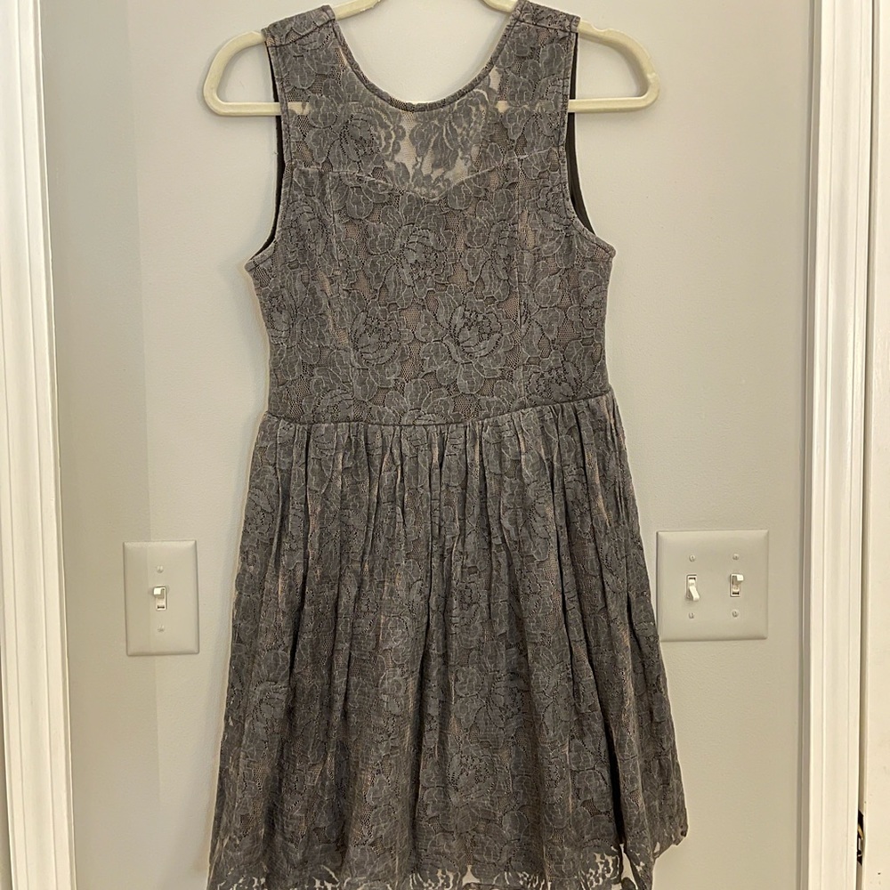 Grey lace dress